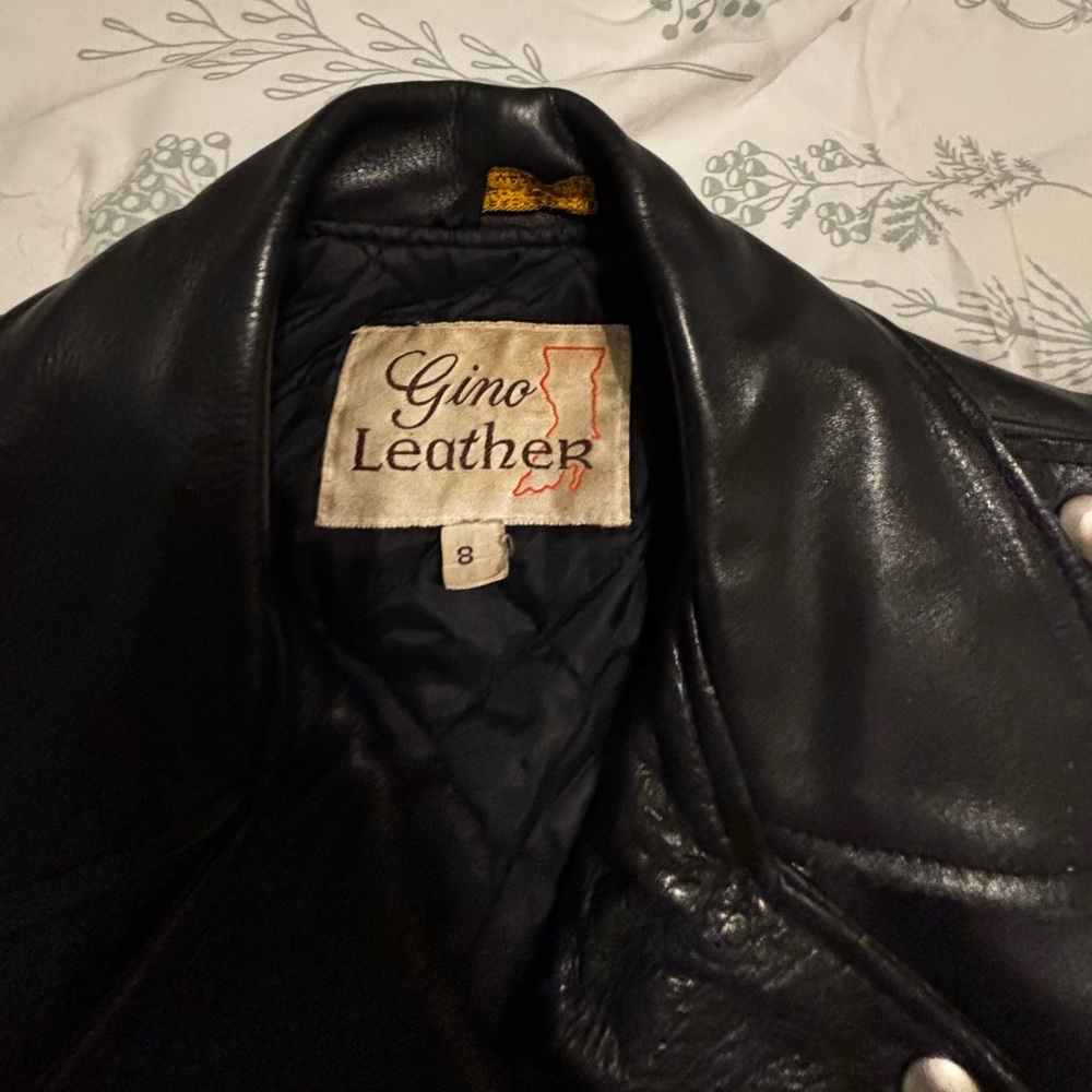 Classic Black Leather Motorcycle Jacket - Picture 2 of 8